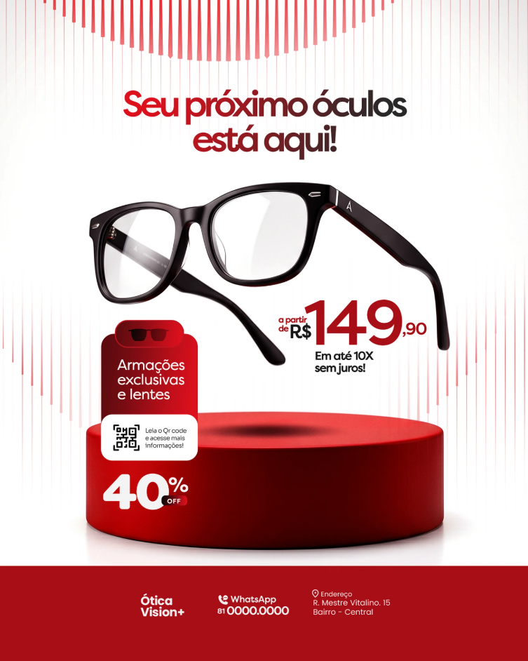 Armações a partir de R$ 149